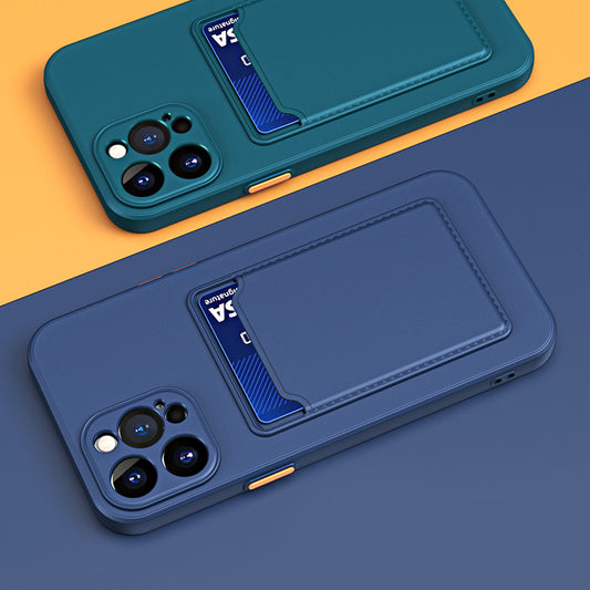 Coque de téléphone en silicone liquide simple et de couleur pure