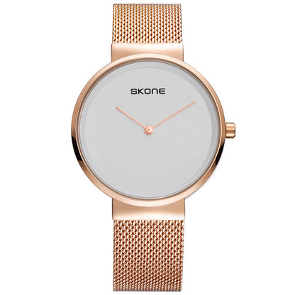 Montre à quartz étanche pour femme, bracelet en maille, tendance et simple - LUXARAH