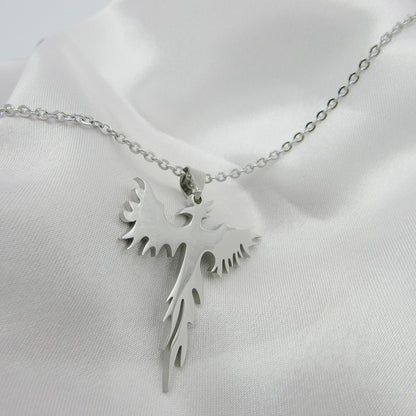 Titanium Steel Phoenix Bird Necklaces for Women and Men