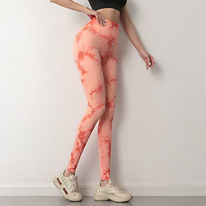 Leggings Tie Dye pour femmes, pantalons de yoga, de fitness, sans coutures, push-up, collants d'entraînement, de sport, de gym - LUXARAH