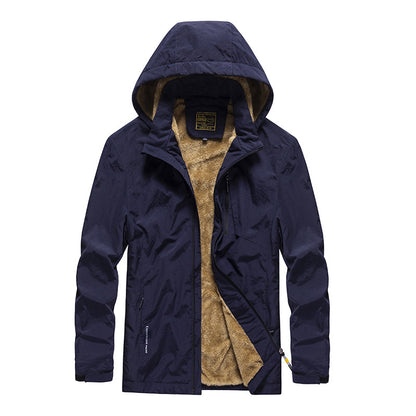 Veste homme plus polaire épaisse décontractée, manteau jeunesse