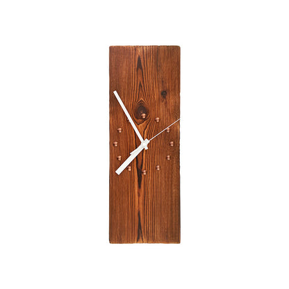 Horloge murale rectangulaire vintage en bois massif Art déco