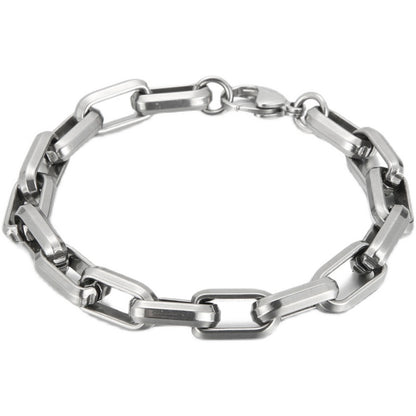Bracelet en acier titane pour homme, design de niche, style hip-hop, géométrique