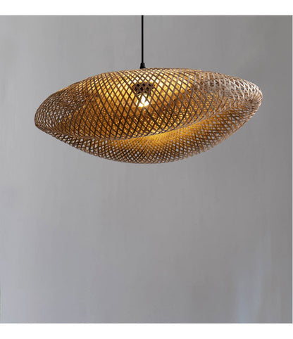 Lustre B&B en rotin et bambou style zen rétro - LUXARAH