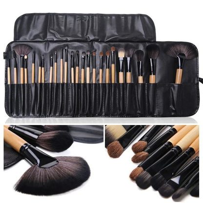 Coffret cadeau de 24 pinceaux de maquillage professionnels, pinceaux pour sourcils, poudre, fond de teint, fards à paupières, outils de maquillage - LUXARAH