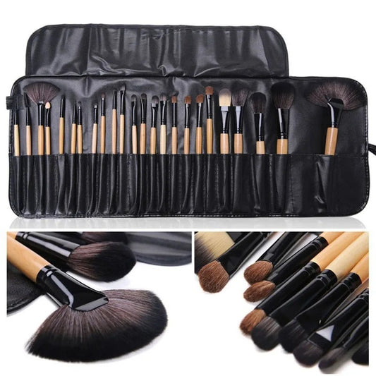 Coffret cadeau de 24 pinceaux de maquillage professionnels, pinceaux pour sourcils, poudre, fond de teint, fards à paupières, outils de maquillage - LUXARAH