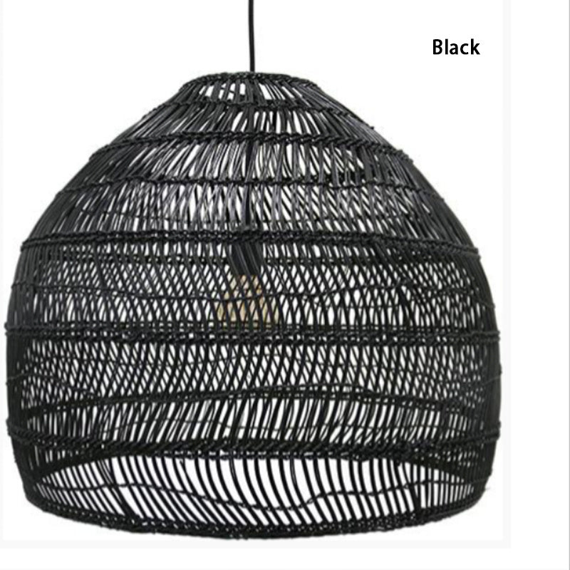 Lustre en rotin de luxe léger Art Villa Lamps - LUXARAH