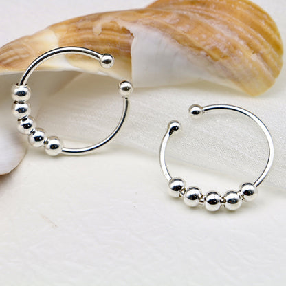 Bague anti-stress rotative en argent sterling S925 - LUXARAH