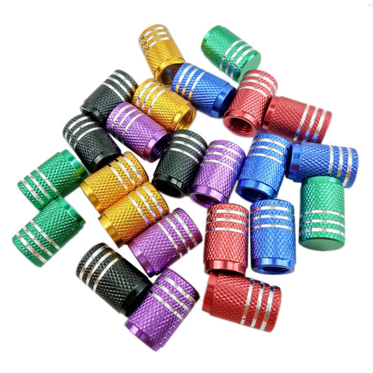 Bouchons de valve en aluminium colorés pour pneus d'automobile
