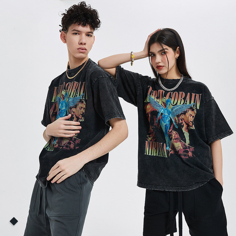 T-shirt d'été à imprimé vintage pour homme, surdimensionné - LUXARAH