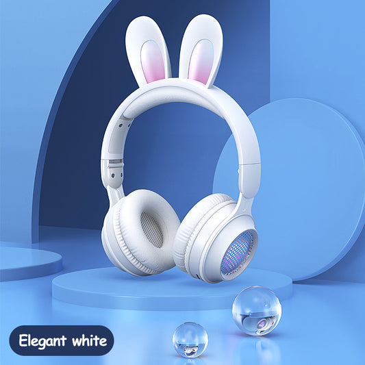 Casque sans fil extensible et lumineux à oreilles de lapin