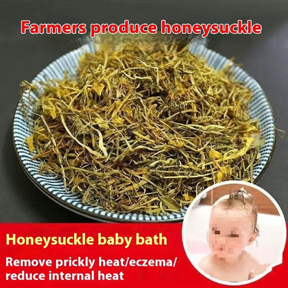 Tisane au feu clair aux fleurs séchées de chèvrefeuille, Bain de chaleur claire et feu inférieur pour bébé, Sans soufre - LUXARAH