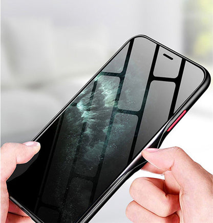 Coque de protection transparente en silicone givré ultra-mince et résistante aux chutes