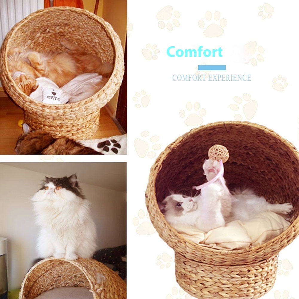 Nid pour chat en rotin d'été Simple Home - LUXARAH