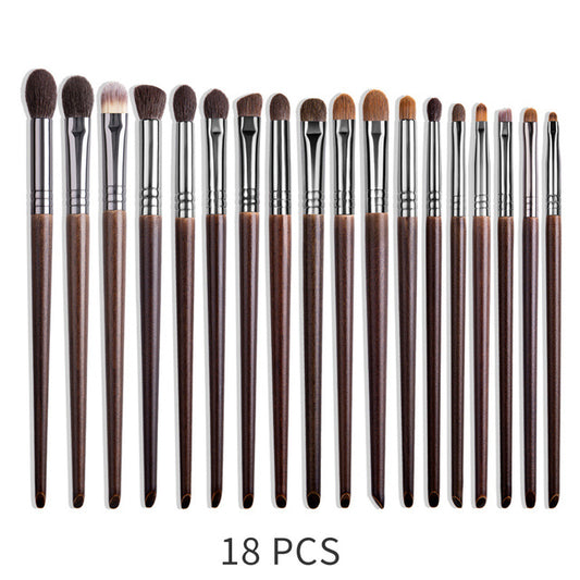 Ensemble de pinceaux de maquillage naturels, pinceau à paupières, chèvre - LUXARAH