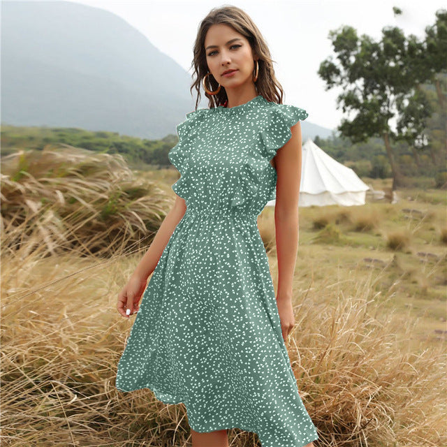 Robe longue d'été en mousseline de soie - LUXARAH