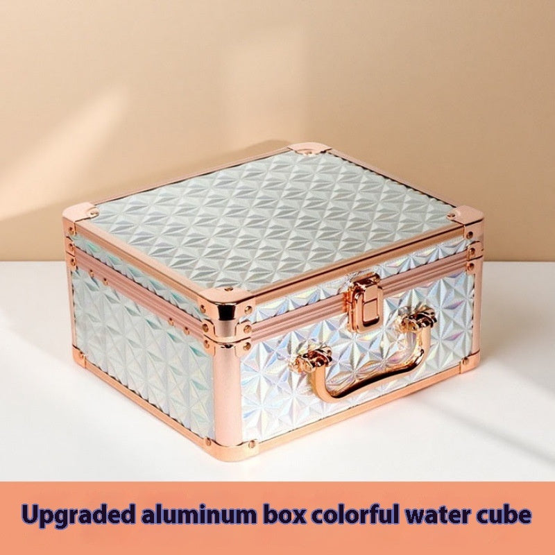 Trousse de maquillage grande capacité avec miroir LED portable et lumière - LUXARAH