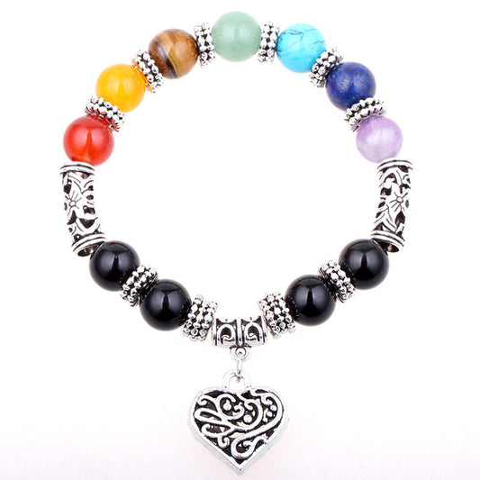 Bracelet énergétique de yoga des sept chakras - LUXARAH