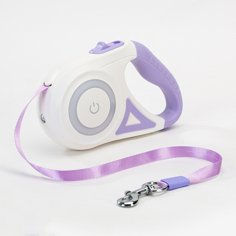 Laisse rétractable pour chien et collier Spotlight, corde de traction automatique pour chien et chat, pour petits et moyens chiens, produit pour animaux de compagnie - LUXARAH