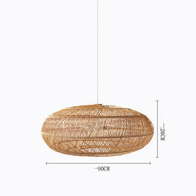Lustre en rotin zen japonais artistique - LUXARAH