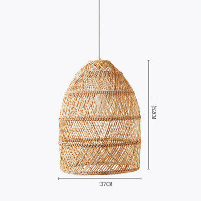 Lustre en rotin zen japonais artistique - LUXARAH