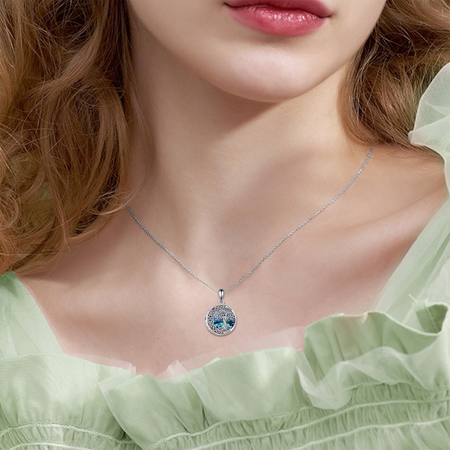 Collares de urna de plata de ley con colgante de árbol de la vida y nudo celta, joyas de cremación para cenizas, joyas de recuerdo