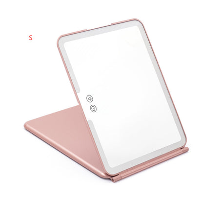 Grand miroir de maquillage portable, rechargeable et pliable. - LUXARAH