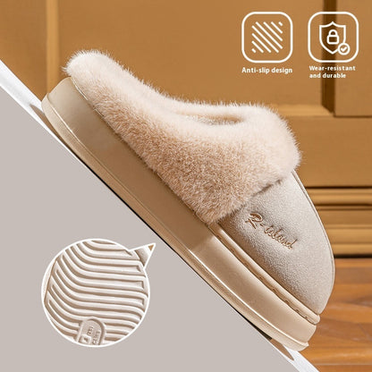 Chaussons d'hiver confortables et chauds pour couple, chaussures en coton, antidérapantes, pour femme et homme
