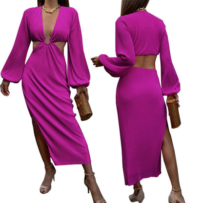 Robes plissées sans taille pour femmes, mode automne - LUXARAH