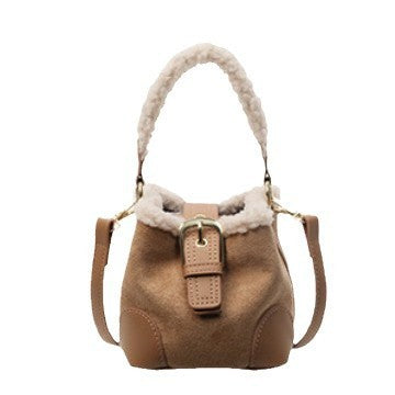 Sacs à bandoulière pour femmes, sac à bandoulière décontracté rétro en peluche, sacs de créateur polyvalents en peluche