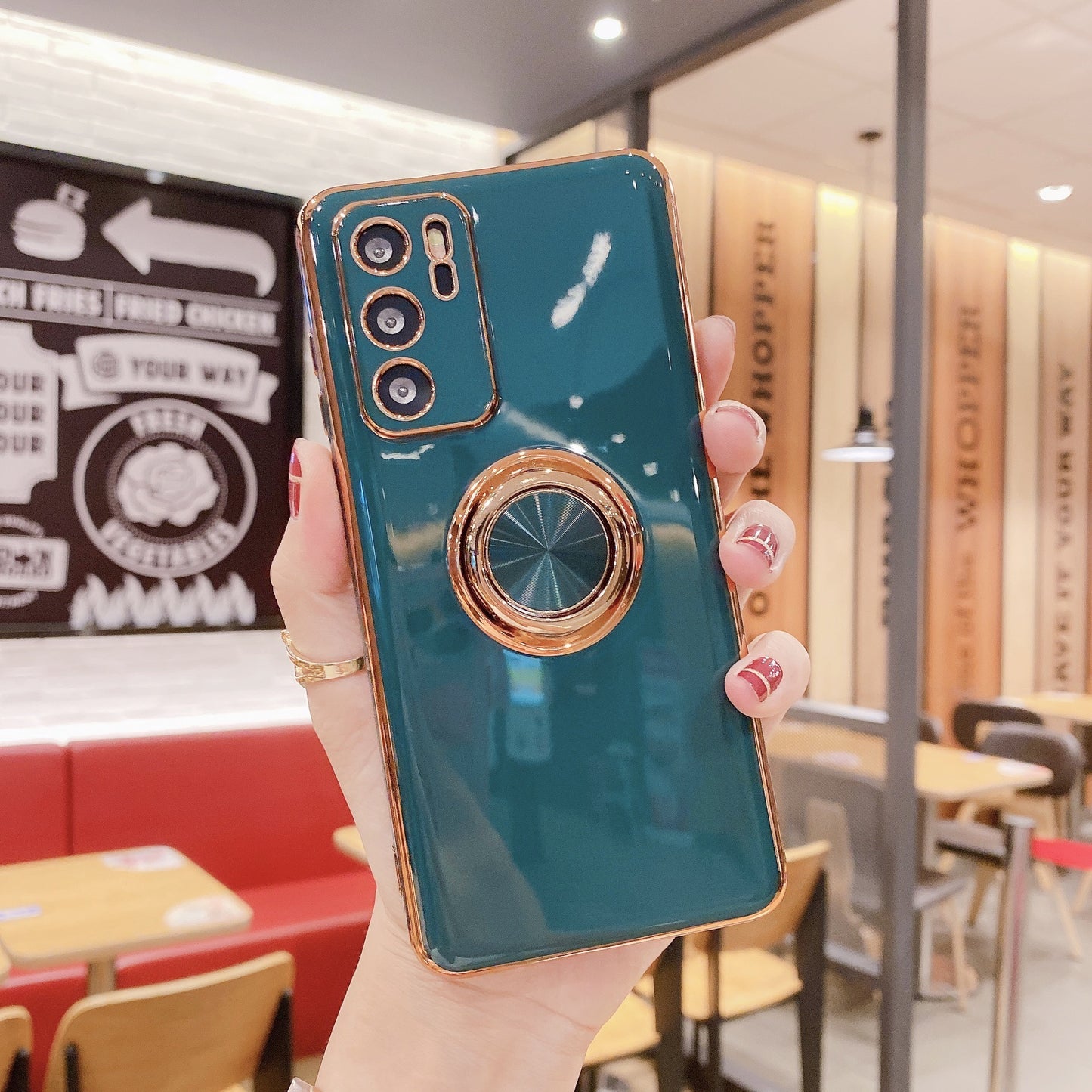 Coque de téléphone portable P40PRO avec anneau de support magnétique pour voiture M40, galvanoplastie, Nova8