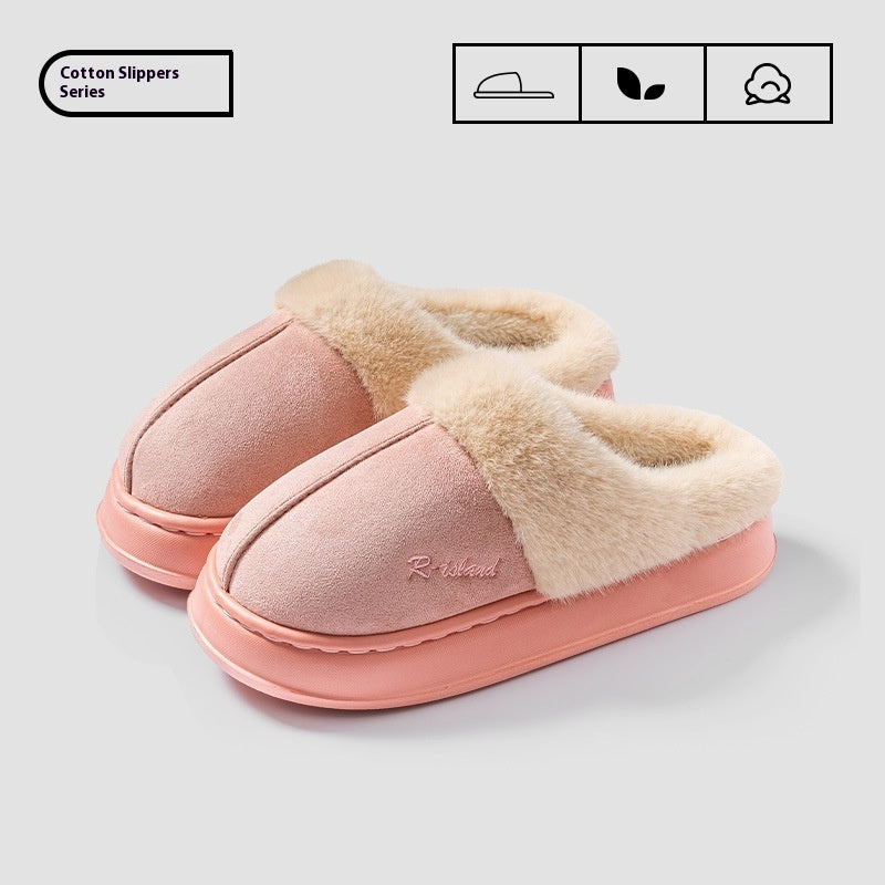 Chaussons d'hiver confortables et chauds pour couple, chaussures en coton, antidérapantes, pour femme et homme