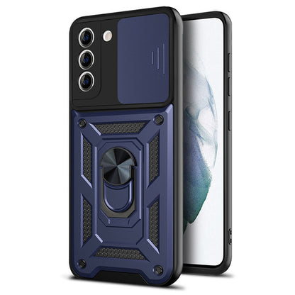 Coque de protection magnétique pour téléphone portable avec anneau de protection pour fenêtre