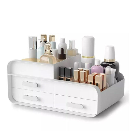 Coiffeuse de maquillage, grand support de maquillage, boîte de rangement bien rangée - LUXARAH