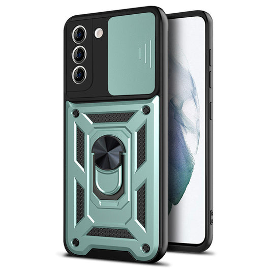 Coque de protection magnétique pour téléphone portable avec anneau de protection pour fenêtre