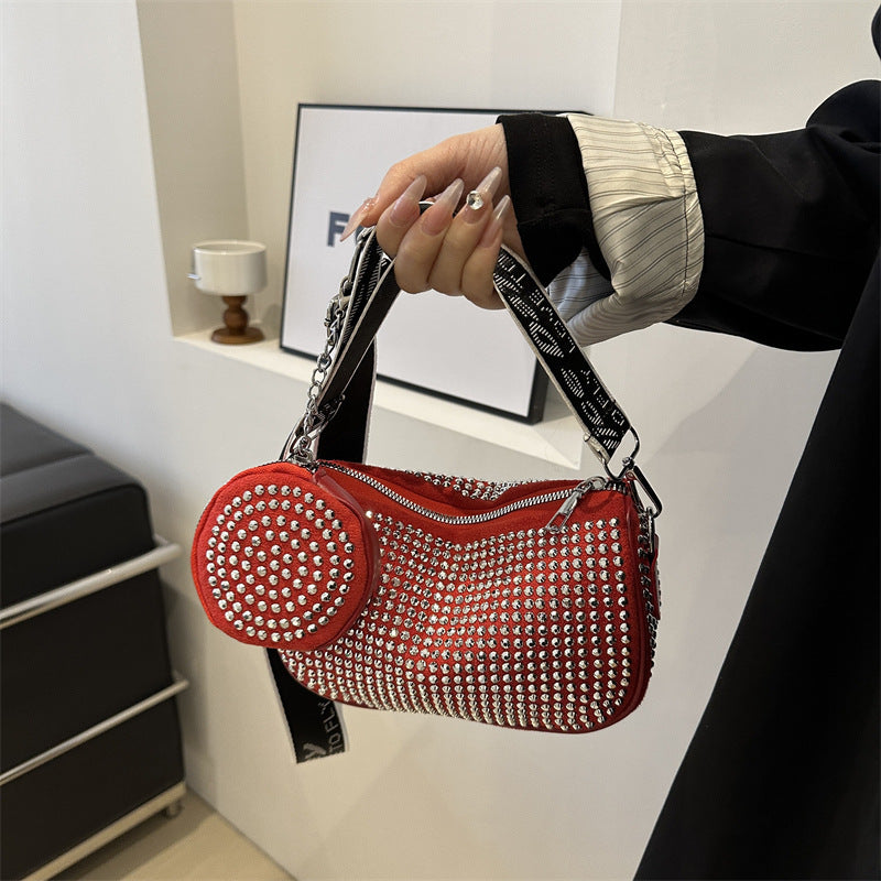 Sac à bandoulière en strass avec petit porte-monnaie, sac à bandoulière tendance pour femmes, sacs de créateurs de luxe - LUXARAH