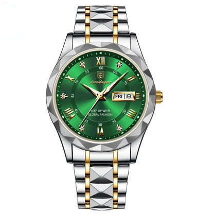 Montre à quartz lumineuse étanche pour homme avec double calendrier - LUXARAH