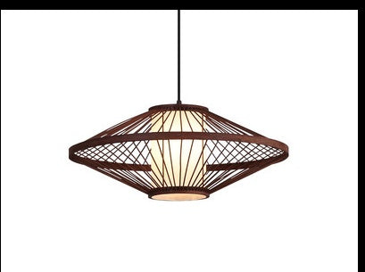 Lustre chinois moderne en bambou, lampe d'art pour restaurant