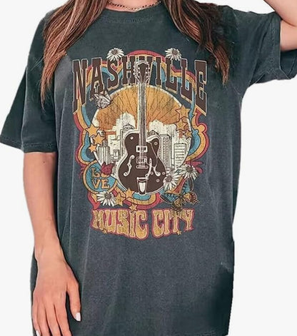 T-shirt oversize en coton imprimé coloré - LUXARAH