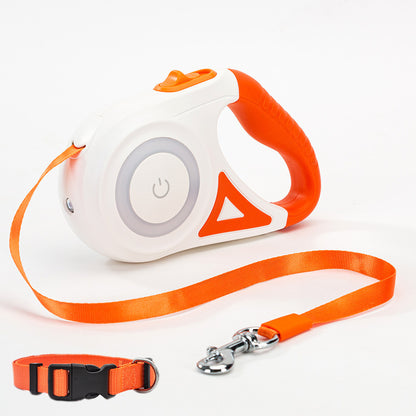 Laisse rétractable pour chien et collier Spotlight, corde de traction automatique pour chien et chat, pour petits et moyens chiens, produit pour animaux de compagnie - LUXARAH