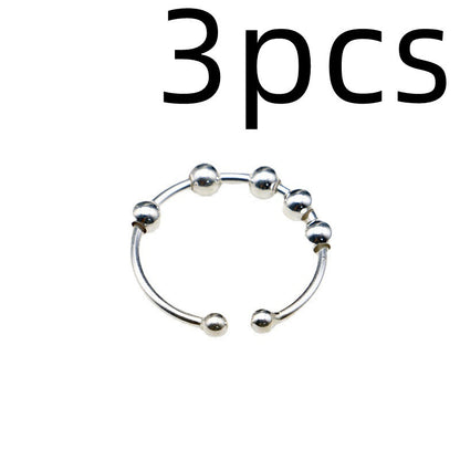Bague anti-stress rotative en argent sterling S925 - LUXARAH