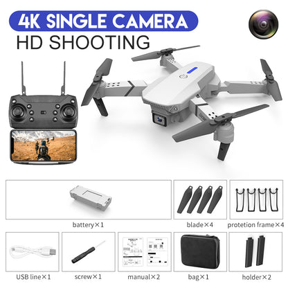 Drone E88, photographie aérienne HD 4K, double caméra, avion télécommandé, jouet