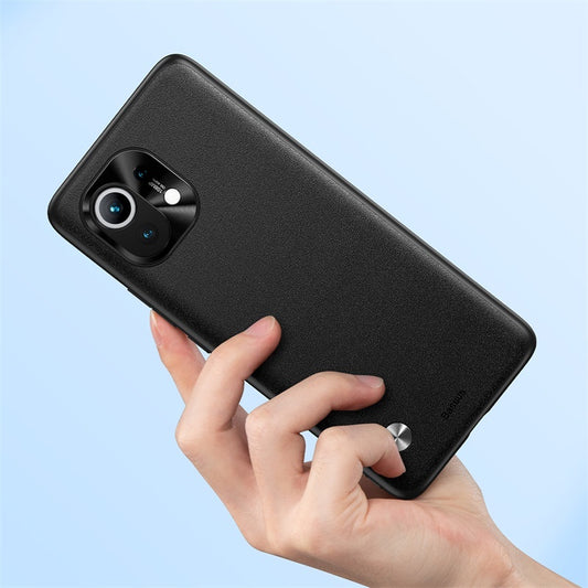 Étui en cuir uni et alliage pour Xiaomi 11