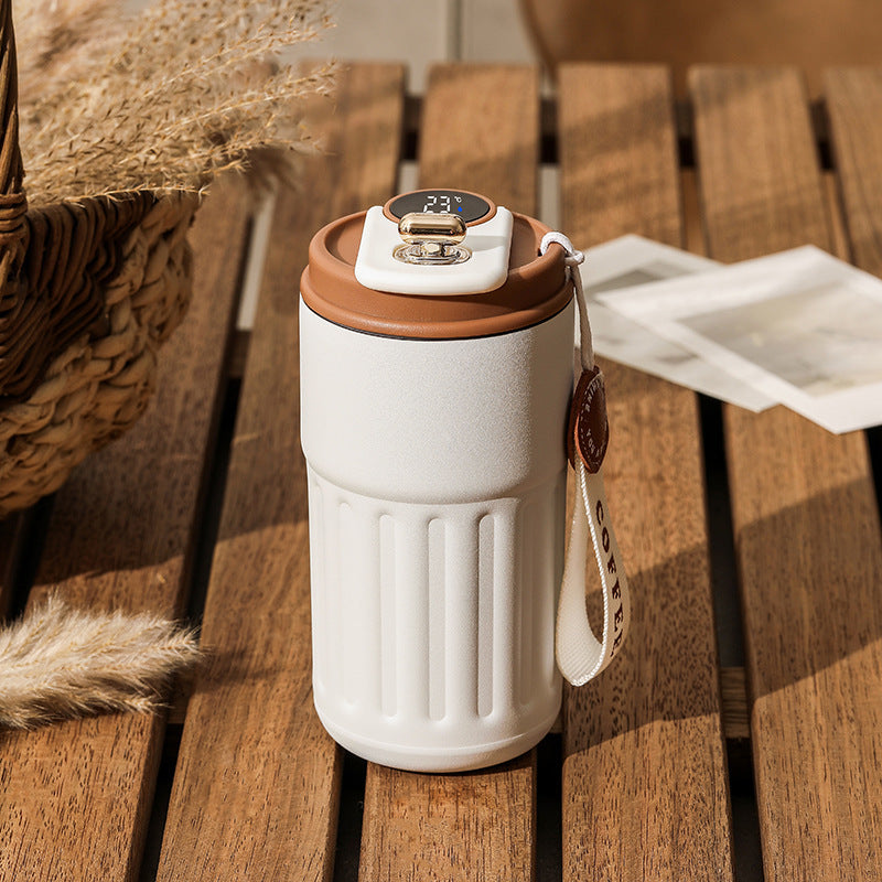 Bouteille isotherme numérique intelligente, tasse à café portable, bouteille d'eau en acier inoxydable, tasse isotherme pour voiture, garde le froid, bouteilles sous vide 450 ml