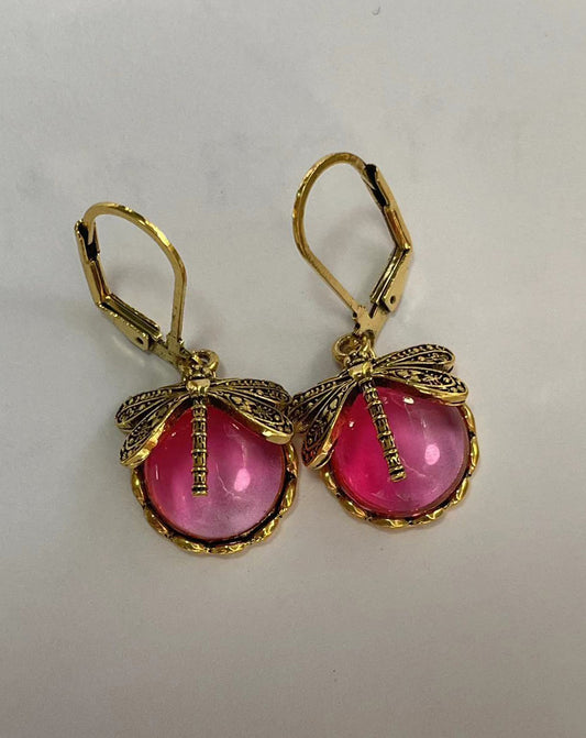 Boucles d'oreilles pendantes en forme de libellule vintage pour femme, bijou tendance, style bohème, chakra, pierre de lune bleue, bijou ethnique de mariage