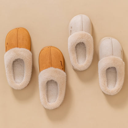 Chaussons d'hiver confortables et chauds pour couple, chaussures en coton, antidérapantes, pour femme et homme