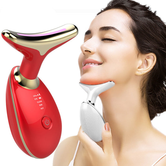 Appareil de massage thermique EMS pour le cou, lifting et raffermissement, micro-courant électrique, anti-rides - LUXARAH