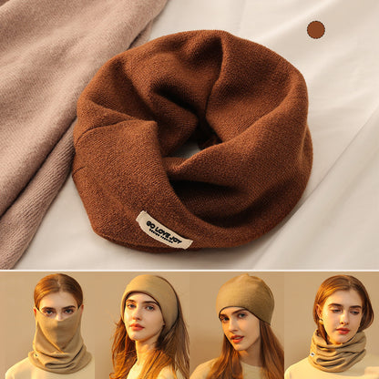 Masque facial 4 en 1, écharpe d'hiver en faux cachemire, foulard, chapeau tendance