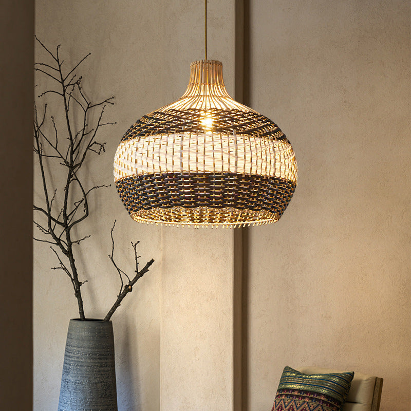 Lustre en rotin de style café au design créatif nordique