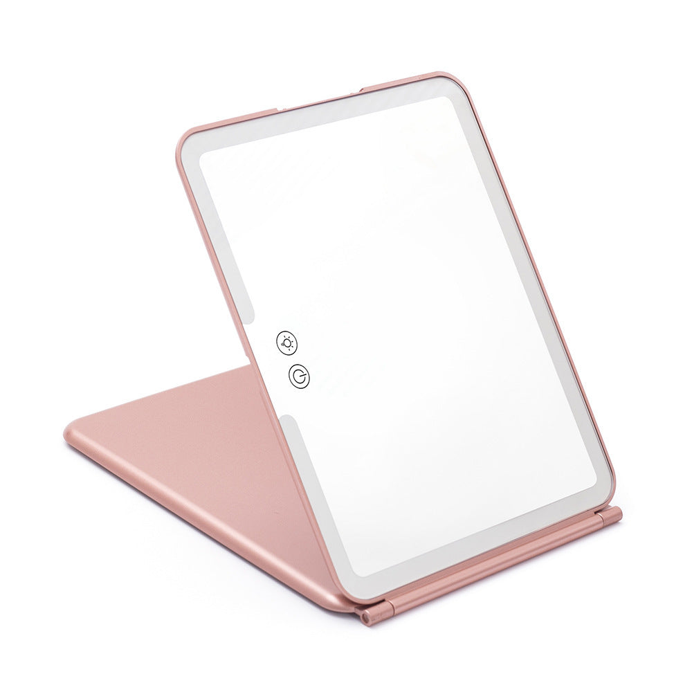 Grand miroir de maquillage portable, rechargeable et pliable. - LUXARAH